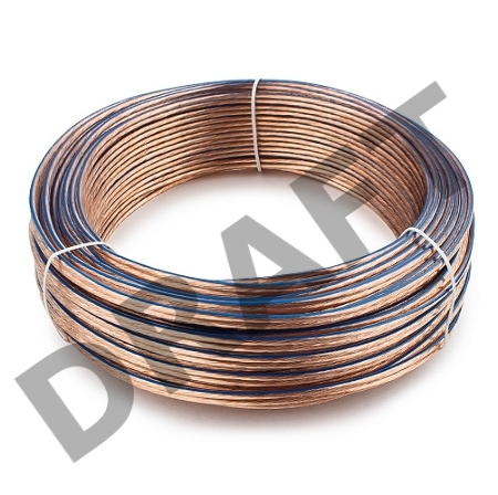 Акустический кабель Cablexpert CC-TC2x1,5-30M, прозрачный,  30 м, бухта