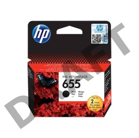 Картридж струйный HP 655 CZ109AE черный для HP DJ IA 3525/4615/4625/5525/6525 (550стр.)