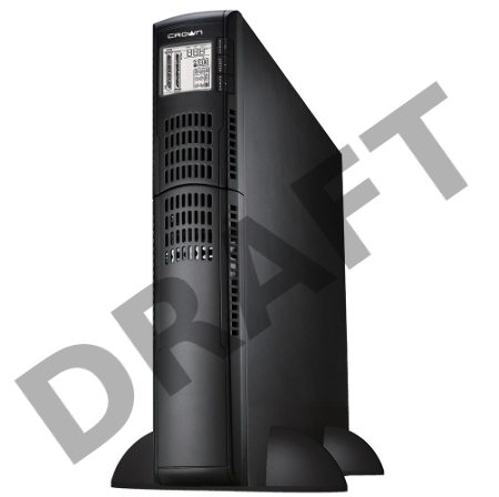 Источник бесперебойного питания CROWN Line Intractive CMUO-900-1.5K 1500VA/1350W, корпус металл, TOWER&RACK, 2U, АКБ 4*12V/7AH, PF-0.9, AVR 152-290V, порт RJ-11/45+USB/RS-232, EPO, розетки 8*IEC С13, входной кабель 2 м, вентилятор охлаждения, автомат, сло