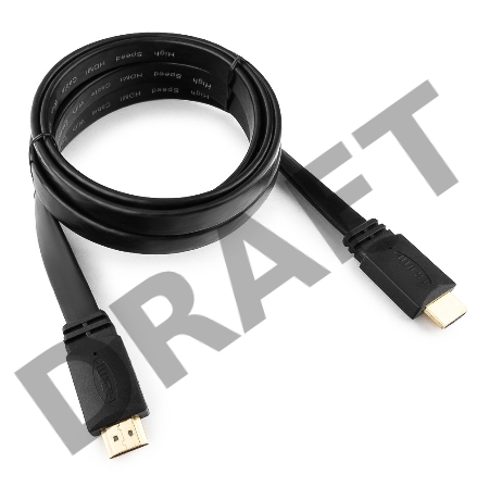 Кабель HDMI Gembird/Cablexpert , 1.8м, v1.4, 19M/19M, плоский кабель, черный, позол.разъемы, экран(CC-HDMI4F-6) Кабель HDMI Gembird/Cablexpert , 1.8м, v1.4, 19M/19M, плоский кабель, черный, позол.разъемы, экран(CC-HDMI4F-6)