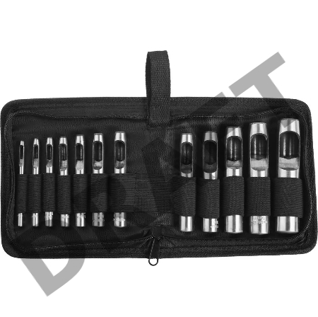 Набор ЗУБР 22949-H12 МАСТЕР  Пробойники для кожи, 3-19мм, 12шт