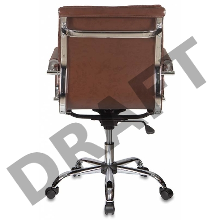 Кресло руководителя Бюрократ CH-993-Low/Brown низкая спинка коричневый искусственная кожа крестовина хромированная
