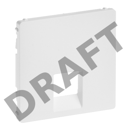 Лицевая панель для одиночных телефонных/информационных розеток. Белая Valena LIFE. 