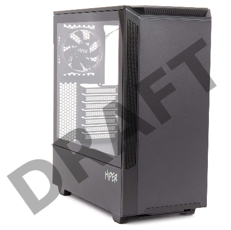 Корпус Hiper PB81 черный без БП ATX 3x120mm 2xUSB2.0 2xUSB3.0 audio bott PSU