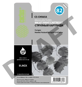 Картридж струйный Cactus CS-CH565A черный для №82 принтеров HP DesignJet 510/510 (72ml) 69 мл