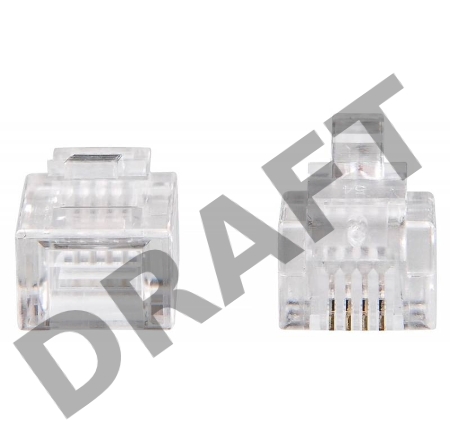 Коннектор RJ-11 Buro TLUS-037 (RJ-11)/100 (коннектор) 6p4c телефон/100шт