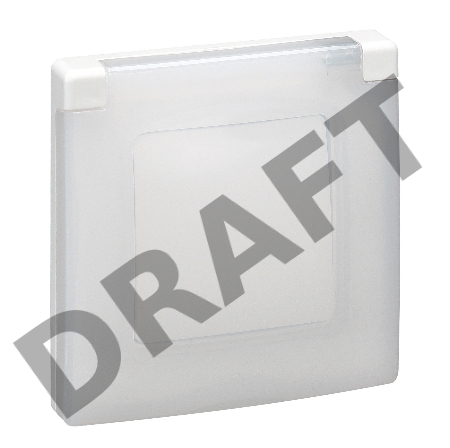 Рамка 1-м Etika IP44 с защ. крышкой бел. Leg 672550