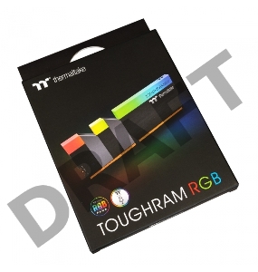 Модуль памяти 16GB Thermaltake DDR4 3000 DIMM TOUGHRAM RGB Black Gaming Memory Non-ECC, CL16, 1.35V, Heat Shield, XMP 2.0, Kit (2x8GB), RTL