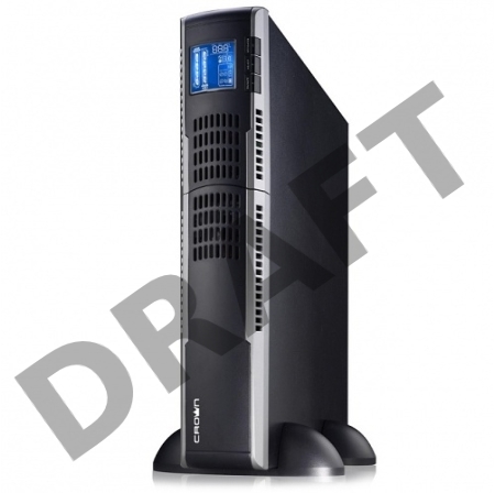 Источник бесперебойного питания CROWN On-Line CMUOA-300X-2K 2200VA/1980W, корпус металл, TOWER&RACK, 2U, АКБ 6*12V/7AH, PF-0.9, AVR 110-300V, порт RJ-11/45+USB/RS232, EPO, розетки 8*IEC С13, входной кабель 2 м, вентилятор охлаждения, автомат, слот для SNM