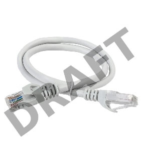 Коммутационный шнур (патч-корд) ITK, кат.5Е UTP, 1м, серый