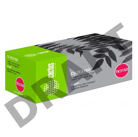 Тонер Картридж Cactus CS-TK3160 черный (12500стр.) для Kyocera Ecosys P3045dn/P3050dn/P3055dn/P3060dn