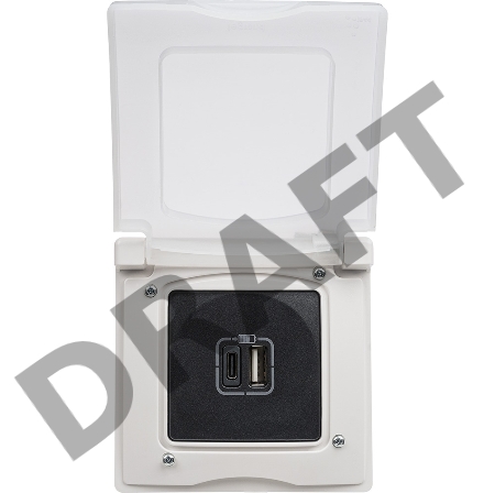 Рамка 1-м Etika IP44 с защ. крышкой бел. Leg 672550