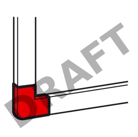 Плоский угол 40x16 мм METRA Плоский угол 40x16 мм METRA