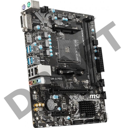 Материнская плата MSI A320M-A PRO Soc-AM4 AMD A320 2xDDR4 mATX AC`97 8ch(7.1) GbLAN RAID+DVI+HDMI