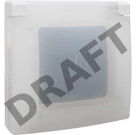 Рамка 1-м Etika IP44 с защ. крышкой бел. Leg 672550