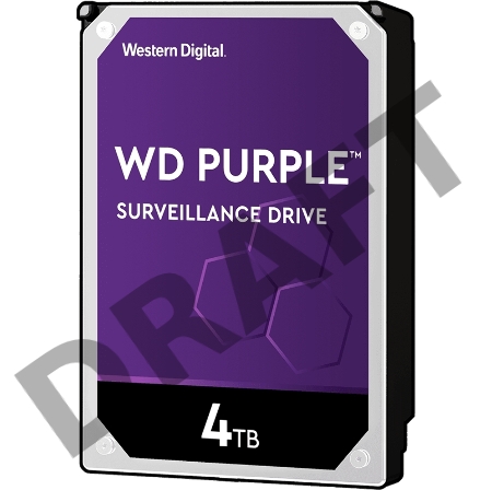 Жесткий диск Western Digital SATA-III 4Tb WD40PURZ Video Purple (5400rpm) 64Mb 3.5
