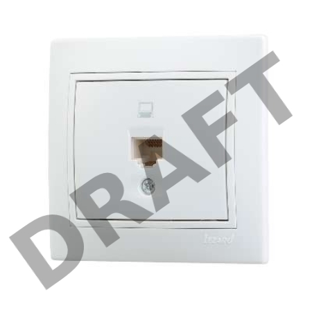 Розетка компьютерная 1-м СП Мира RJ45 бел./бел. Lezard 701-0202-139