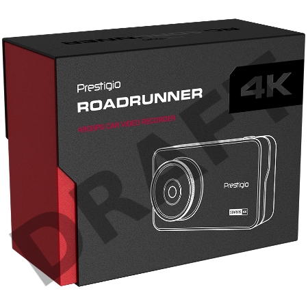 Видеорегистратор Prestigio RoadRunner 490GPS, 3.0'' IPS(640x360), touchscreen, UHD 4K 3840x2160@30fps, WQHD 2.5K 2560x1440@60fps, NTK96670, 8 MP CMOS Sony Starvis IMX415 image sensor, 8 MP cam, 140° Viewing Angle, Wi-Fi, GPS, Video camera database, USB-C,