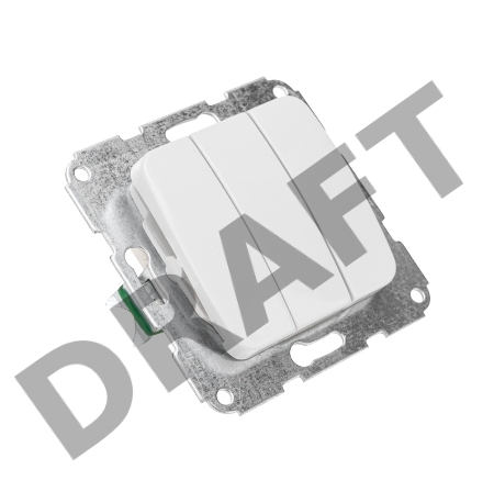 Выключатель DEA 3кл с/у 10А мех. Бел KRANZ