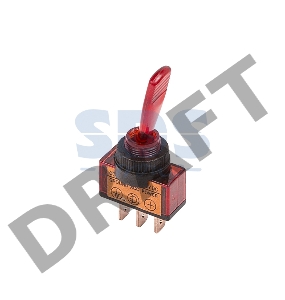Тумблер 24V 20А (3c) ON-OFF однополюсный  с красной подсветкой  REXANT