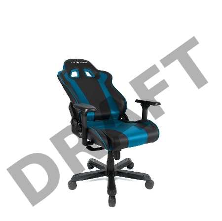Игровое кресло DXRacer King чёрно-синее (OH/KS99/NB, экокожа, регулируемый угол наклона)