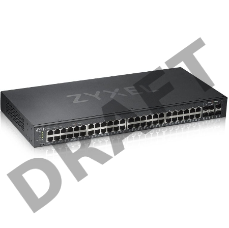 Коммутатор ZYXEL GS1920-48v2 Hybrid Smart switch Zyxel Nebula Flex, 44xGE, 4xCombo (SFP/RJ-45), 2xSFP, Standalone / cloud management