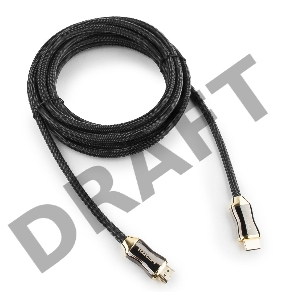 Кабель HDMI Cablexpert, серия Platinum, 4,5 м, v2.0, M/M, позол.разъемы, металлический корпус, нейлоновая оплетка, блистер