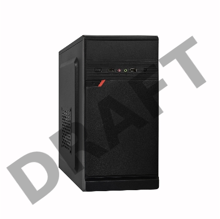 Корпус Exegate EX283059RUS  Minitower ExeGate BAA-106 Black, mATX, <AAA450, 80mm>, 2*USB, Audio