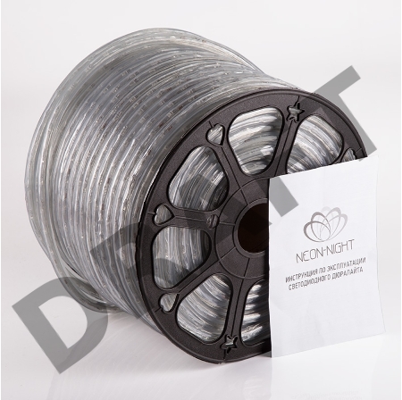 Дюралайт LED, постоянное свечение (2W) - зеленый Эконом 24 LED/м , бухта 100м