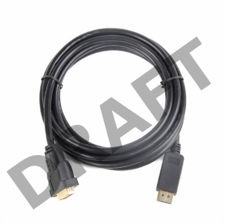 Кабель DisplayPort-DVI Gembird/Cablexpert  1.8м, 20M/19M, черный, экран, пакет(CC-DPM-DVIM-6)