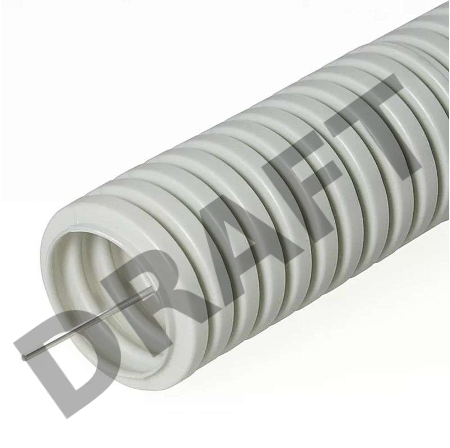 Труба гофрированная ПВХ d16мм с зондом сер. (уп.100м) Урал Пак ГФ-0101716-100
