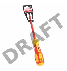 Отвертка REXANT шлицевая диэлектрическая SL5 х 125 мм, до 1000 В, двухкомпонентная рукоятка