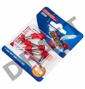 Наконечник штыревой втулочный REXANT изолированный, F-12мм, 10 мм², НШВи 10-12 / E10-12, красный, в упак. 10 шт.