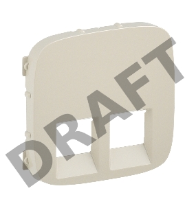 Лицевая панель для двойных телефонных/информационных розеток. Valena ALLURE.  Слоновая кость Valena ALLURE. 