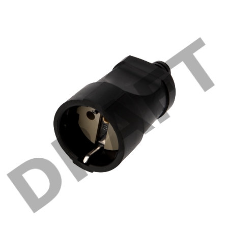 Розетка разборная Евро с з/к 16А черная REXANT