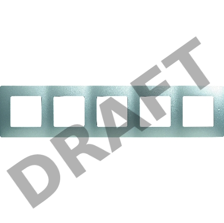 ETIKA Рамка 5 постов, алюминий ETIKA Рамка 5 постов, алюминий