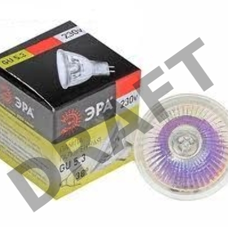 Лампа галогенная ЭРА GU5.3-JCDR (MR16) -50W-230V-Cl  (10/200/6000)