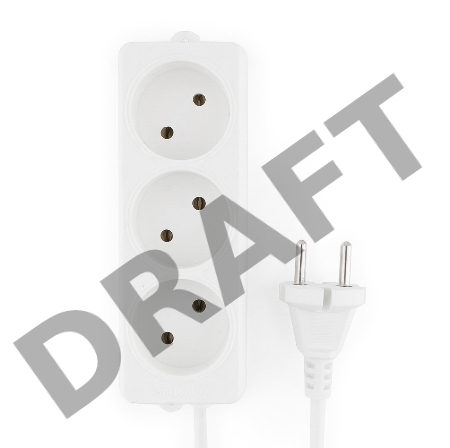 Удлинитель Гарнизон EL-NL3-W-3, 3 розетки  допустимый ток 10А, длина 3 метра.