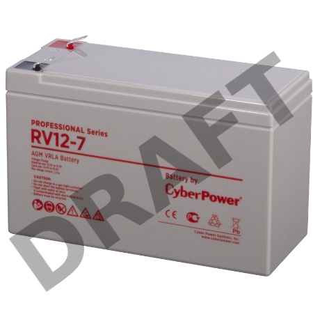 Батарея PS CyberPower RV 12-7 / 12 В 7,5 Ач Battery CyberPower Professional series RV 12-7 / 12V 7.5 Ah