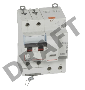 Выключатель автоматический дифференциального тока 2п C 16А 30мА тип AC 6кА DX3 4мод. Leg 411158
