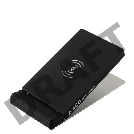 Беспроводное зарядное устройство (ACD-W102Q-F1B) 10Вт, беспроводная Qi, 2-катушки с QC, 5В/2А ~ 9В/1,8А RTL