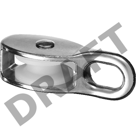 Зубр Блок одинарный, оцинкованный, нейлоновый шкив, 6x20мм, ТФ5, 10 шт 4-304585-20