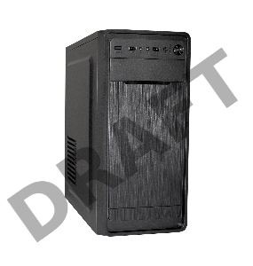 Корпус Miditower ExeGate XP-332 Black, ATX, <XP600, Black,120mm>, 2*USB, Audio