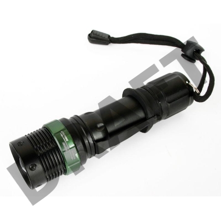 Фонарь Ultraflash E142  акку. 220В, черн., CREE 3 ватт, фокус, 3 реж., 18650, пласт. бокс 12187