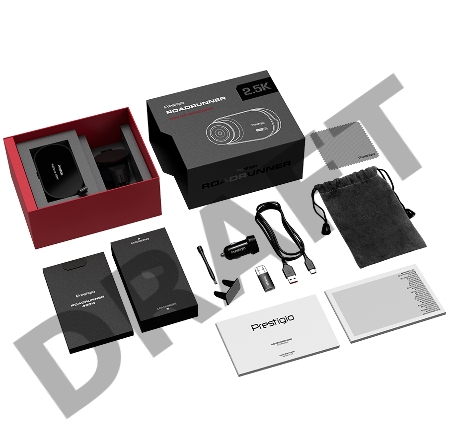 Видеорегистратор Prestigio RoadRunner 460W, 3.0'' IPS (854x480) touch screen display, WQHD 2.5K 2560x1440@30fps, Mstar SSC8629Q, 5 MP CMOS Sony Starvis IMX335 image sensor, 5 MP camera, 140° Viewing Angle, Wi-Fi, USB Type-C, Supercapacitor, Night Vision, 