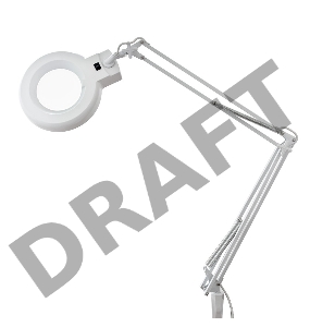 Лупа на струбцине REXANT, круглая, 8D, с подсветкой, белая