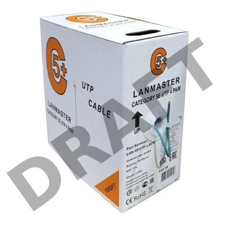 Кабель информационный Lanmaster LAN-6EUTP-LSZH-BL кат.6 U/UTP не экранированный 4X2 LSZH внутренний 305м синий