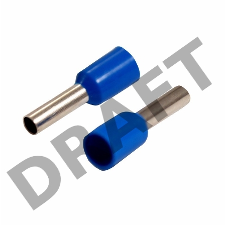 Наконечник штыревой втулочный REXANT изолированный, F-8 мм, 2.5 мм², НШВи 2.5-8 / Е 2,5-8 / E2508, синий, в упак. 10 шт.