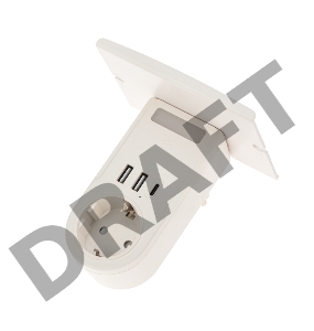 Адаптер USB (2хUSB-A + USB-С) + розетка 220-250В с подсветкой и подставкой для телефона REXANT