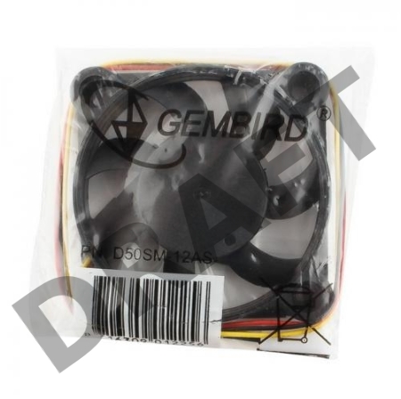 Вентилятор Gembird Вентилятор 50x50x10 подшипник 12V 0,13A 4500 об/мин D50SM-12AS